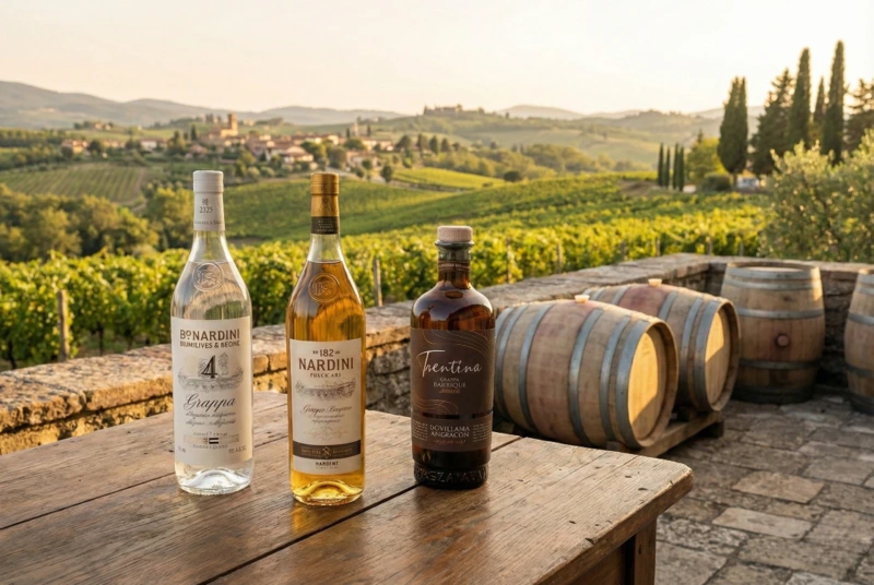 Bianca, Barrique oder Riserva? Die Reifung und Farben von Grappa erklärt